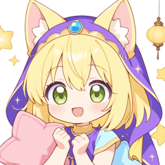 アラビアンナイトと猫の女の子スタンプ