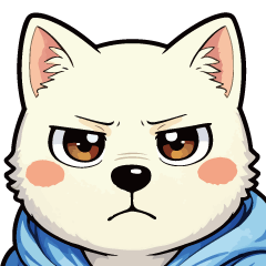 関西弁で優しく寄り添う癒し系白柴スタンプ