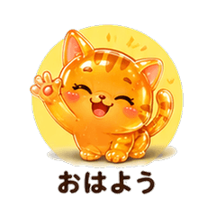 ぷるぷる茶トラ猫カレシ 恋人スタンプ