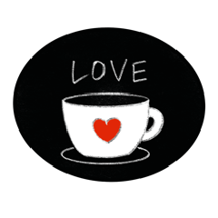 カフェイラスト×日常使いのスタンプ