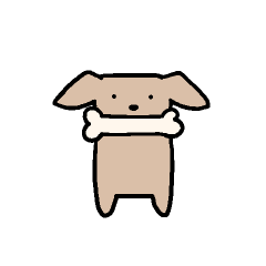 手描きのダックスフント