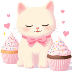 食べものとネコさんスタンプ