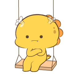 Chubby Yellow Dino 3 : Animated Stickers