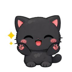 Baby Black Cat Cute & Soft Emotions