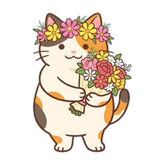 でか文字！三毛ねこの毎日あいさつ