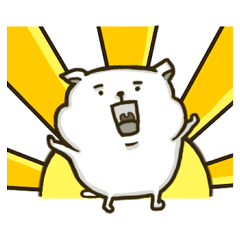 もっちもちの白犬は可愛い！！