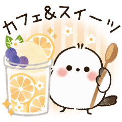 動く♪ほんわかシマエナガ♡カフェスイーツ