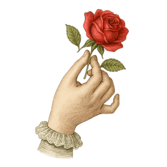 ヴィクトリアン風 ハンド&ローズ【親しみ】