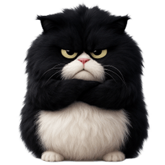 A black and white cat tight (No text)