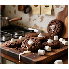 Chocolate marshmallow cream cookies
