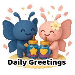 【英語】ちび蝶とランタンドリンクの日常