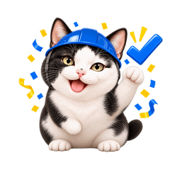 会社猫ふく×お仕事中