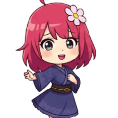 可愛い座敷童のスタンプ