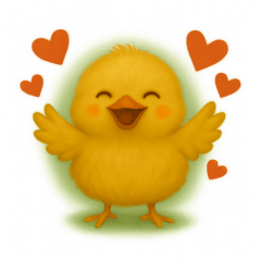 Fluffy Chick Emotions Soft Pastel