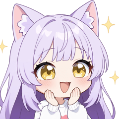 ナイトキャットガールスタンプ