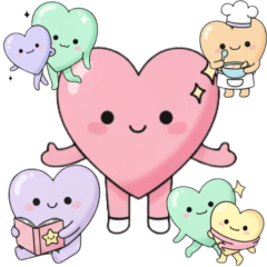 ゆめかわいいハートたち　スタンプ