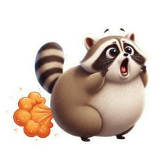 おなら大好きアライグマ