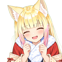 キツネ巫女の和風かわいいスタンプ