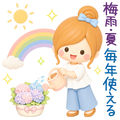 やさしい色合い♡梅雨・夏に毎年使える言葉