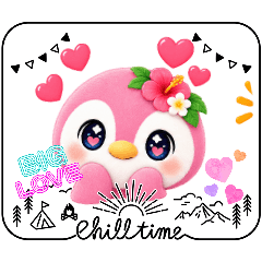 Cute  pink penguin☆B